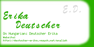 erika deutscher business card